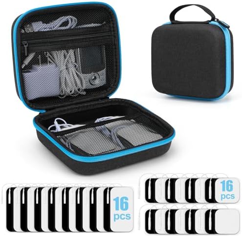 Electrodos para Unidad TENS con Estuche, 32 PZS de 2 y 2x4 Repuestos Autoadhesivos para Electroterapia, Compatibles con AUVON TENS, TENS 7000, - imagen 1
