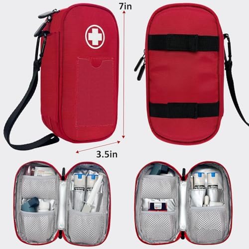Funda Aislante para EpiPen, Bolsa Médica de Emergencia con Mosquetón para 2 EpiPens, Inhalador, Auvi-Q, Antihistamínicos, Medicamentos para Alergias, - imagen 3