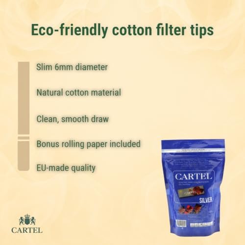 Cartel Filtros de Algodón Slim 6mm x 22mm – Más de 1000 Filtros a Base de Plantas con Bolsa Reutilizable – Incluye Papel para Enrollar 70x36mm – - imagen 5