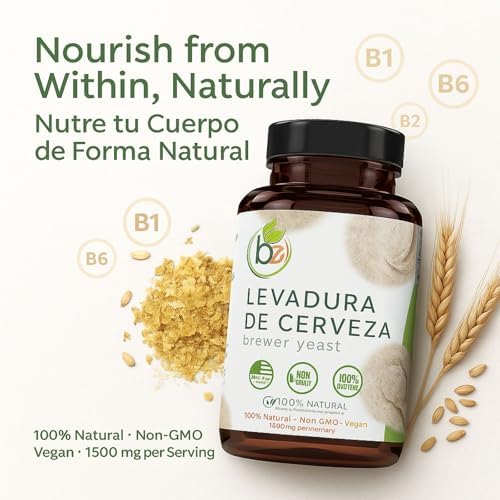 Levadura de Cerveza en Cápsulas – 1500 mg por Porción, 90 Cápsulas Veganas – 100% Natural, Hecho en EE.UU. – Superalimento Rico en Nutrientes para - imagen 2
