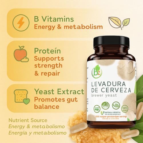 Levadura de Cerveza en Cápsulas – 1500 mg por Porción, 90 Cápsulas Veganas – 100% Natural, Hecho en EE.UU. – Superalimento Rico en Nutrientes para - imagen 4