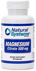 Citrato de Magnesio 500mg 60 Cápsulas de Natural Systems - Suplemento Natural para Calmar Músculos y Aliviar el Estrés - Ideal para el Estreñimiento - imagen 1