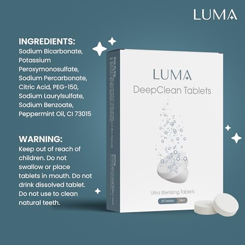 Tabletas DeepClean para LumaPod – Limpieza de Retenedores y Aparatos Dentales – Fórmula de Menta – Compatibles con Limpiadores Ultrasónicos – 30 - imagen 6