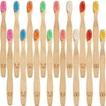Cepillos de Dientes de Bambú para Niños Boao, 16 Piezas, Cerdas Suaves, Diseño Ergonómico de Animales y Mangos Coloridos - imagen 1
