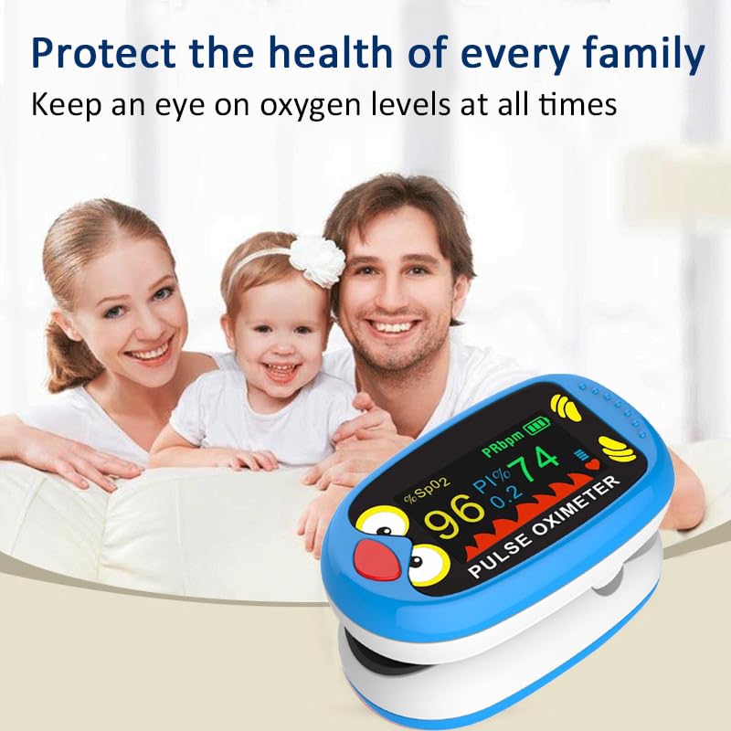 Oxímetro de Pulso Recargable para Niños – Monitor de Oxígeno para Bebés y Niños, Saturación de Oxígeno y Frecuencia Cardíaca con Pantalla OLED, - imagen 2