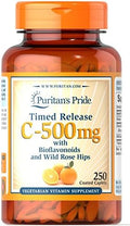 Caplet de Vitamina C 500 mg con Rosa Mosqueta de Puritan's Pride, 250 piezas - imagen 1