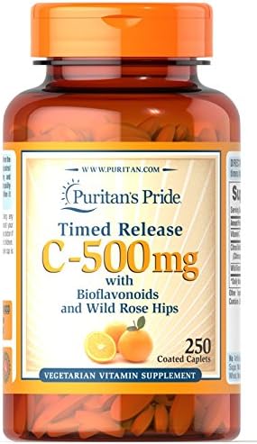 Caplet de Vitamina C 500 mg con Rosa Mosqueta de Puritan's Pride, 250 piezas - imagen 1