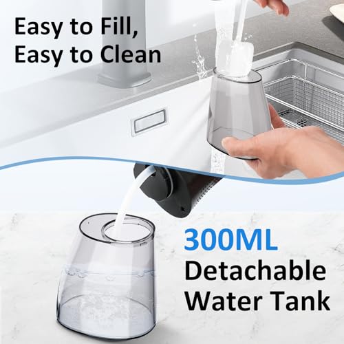 Hilo Dental de Agua – Irrigador Oral Inalámbrico de 300ML con 6 Puntas Intercambiables, 3 Modos, Recargable y Portátil, Ideal para Brackets y Encías - imagen 4