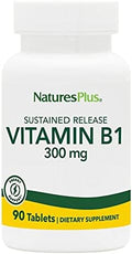 Vitaminas NaturesPlus B1 300 mg - 90 Tabletas de Liberación Prolongada - Mega Dosis de Tiamina - Apoyo Energético - Vegetariano, Sin Gluten - 90 - imagen 1