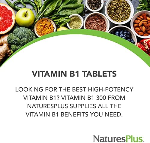 Vitaminas NaturesPlus B1 300 mg - 90 Tabletas de Liberación Prolongada - Mega Dosis de Tiamina - Apoyo Energético - Vegetariano, Sin Gluten - 90 - imagen 3