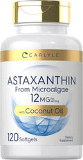 Carlyle Astaxantina 12mg | 120 Cápsulas Blandas | Suplemento de Microalgas | Con Aceite de Coco | Sin OGM y Libre de Gluten - imagen 1