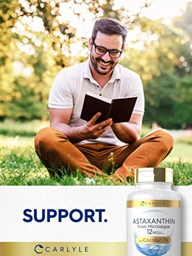 Carlyle Astaxantina 12mg | 120 Cápsulas Blandas | Suplemento de Microalgas | Con Aceite de Coco | Sin OGM y Libre de Gluten - imagen 6