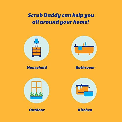 Esponja Scrub Daddy - Colección Estilo - Limpiador Sin Rayones para Platos y Hogar, Resistente a Olores, Suave en Agua Caliente, Firme en Fría, - imagen 4