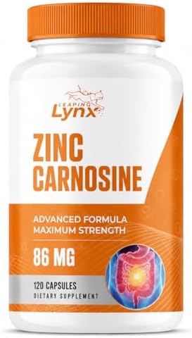 Zinc Carnosina 86 mg – Complejo Clínicamente Estudiado de Zinc + L-Carnosina para el Soporte del Estómago | 120 Cápsulas (Suministro de 60 Días) | - imagen 1