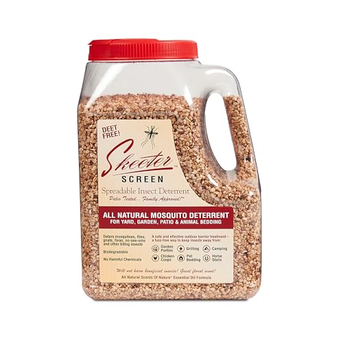 Scent Shop Skeeter Screen 90600 Repelente Exterior Espolvoreable – 64 oz de Gránulos – Sin DEET, Biodegradable – Fórmula de Aceite Esencial – Para - imagen 1