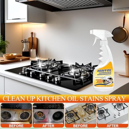 Limpiador de Manchas de Aceite Pesado Jioijioi 300ml, Spray Multiusos para Cocinas, Elimina Manchas de Aceite en la Cocina - imagen 4