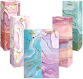 Set de 12 Bolsas de Papel para Botellas de Vino Ceiba con Asas, Reutilizables, Mármol y Foil Dorado, para Bodas y Fiestas - imagen 1