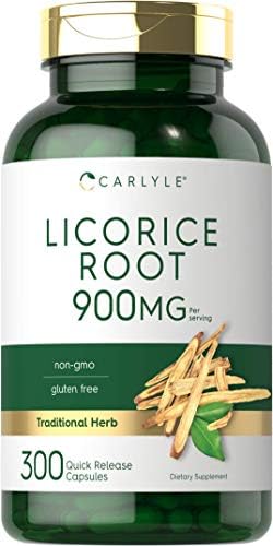 Suplemento de Extracto de Raíz de Regaliz Carlyle | 900mg | 300 Cápsulas | Sin OGM y Libre de Gluten - imagen 1