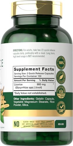 Suplemento de Extracto de Raíz de Regaliz Carlyle | 900mg | 300 Cápsulas | Sin OGM y Libre de Gluten - imagen 2