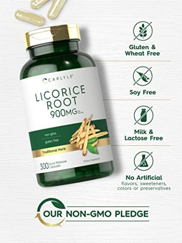 Suplemento de Extracto de Raíz de Regaliz Carlyle | 900mg | 300 Cápsulas | Sin OGM y Libre de Gluten - imagen 4