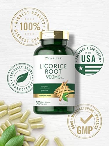 Suplemento de Extracto de Raíz de Regaliz Carlyle | 900mg | 300 Cápsulas | Sin OGM y Libre de Gluten - imagen 5