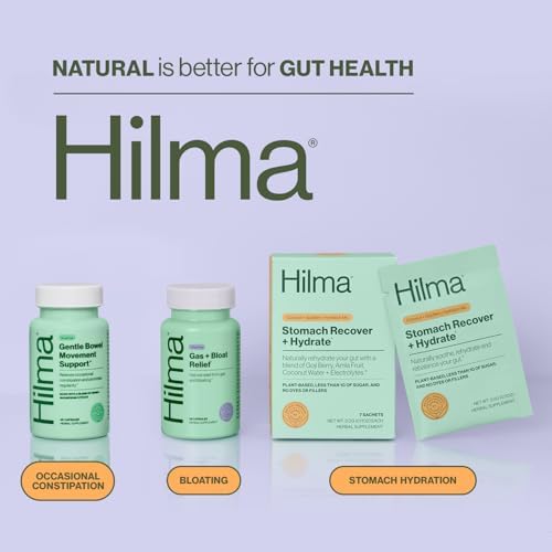Hilma Recuperación Estomacal e Hidratación, Polvo Orgánico de Electrolitos con Prebióticos y Hierbas Gastroprotectoras, 7 Sobres Veganos - imagen 6
