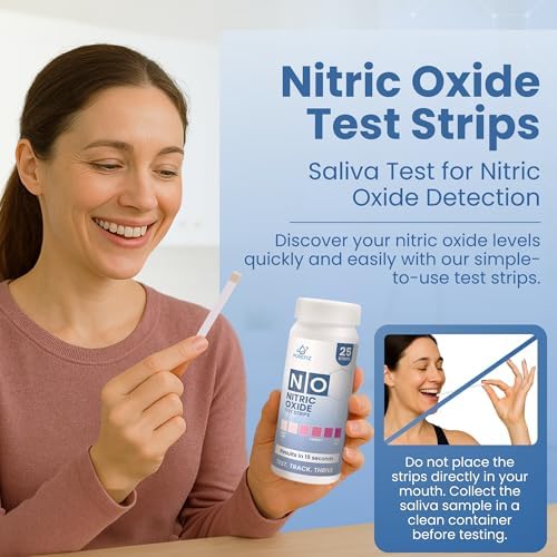 Tiras de Prueba de Óxido Nítrico (Paquete de 25) – Prueba de Saliva Fácil de Usar para Niveles de Óxido Nítrico | Resultados en 15 Segundos | - imagen 3