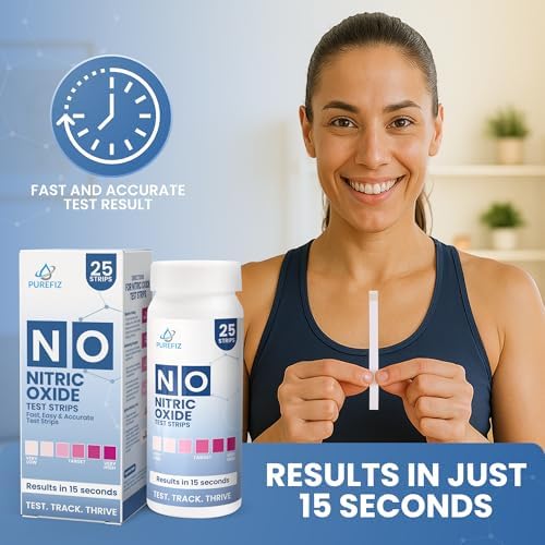 Tiras de Prueba de Óxido Nítrico (Paquete de 25) – Prueba de Saliva Fácil de Usar para Niveles de Óxido Nítrico | Resultados en 15 Segundos | - imagen 5