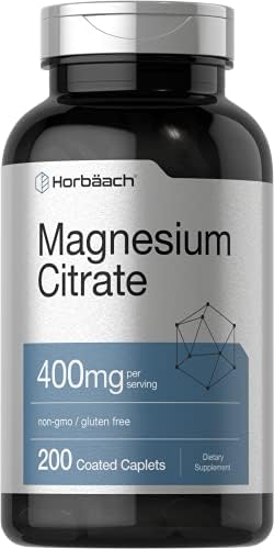 Horbäach Citrato de Magnesio | 400mg | 200 Tabletas | Suplemento Vegetariano, Sin OGM y Libre de Gluten - imagen 1