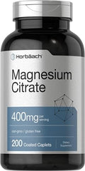 Horbäach Citrato de Magnesio | 400mg | 200 Tabletas | Suplemento Vegetariano, Sin OGM y Libre de Gluten - imagen 1
