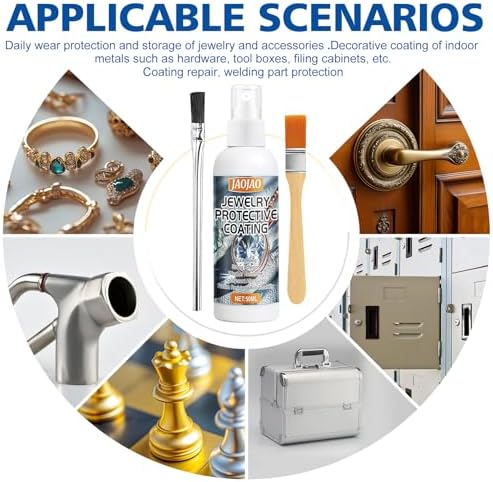 Recubrimiento Protector JAOJAO para Joyería, Sellador Transparente de Secado Rápido, 50ML, Protege Metales y Piedras de Desgaste - imagen 5