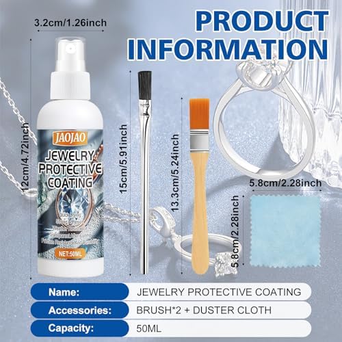 Recubrimiento Protector JAOJAO para Joyería, Sellador Transparente de Secado Rápido, 50ML, Protege Metales y Piedras de Desgaste - imagen 6