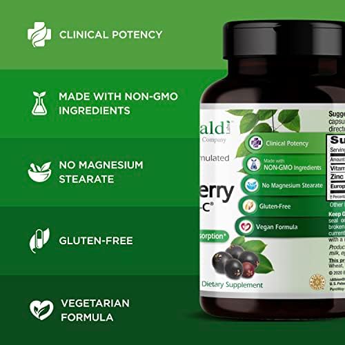 EMERALD LABS Elderberry Plus - Apoyo Digestivo e Inmunológico con Extracto de Saúco Europeo, Vitamina C PureWay-C y Zinc Quelado Albion - Vegano y - imagen 3