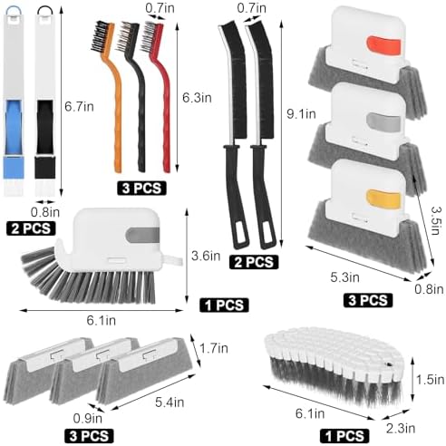 Juego de 15 Piezas de Cepillos para Limpiar Ranuras de Ventanas, Herramientas para Limpiar Grietas y Espacios, Ideal para Puertas, Teclados y - imagen 2