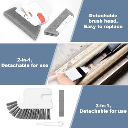 Juego de 15 Piezas de Cepillos para Limpiar Ranuras de Ventanas, Herramientas para Limpiar Grietas y Espacios, Ideal para Puertas, Teclados y - imagen 4