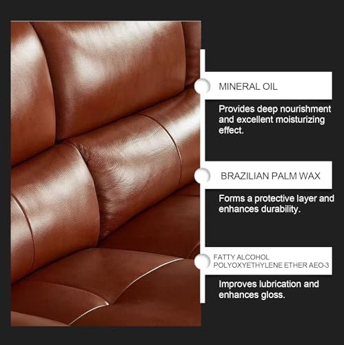 Salvador de Cuero y Muebles con Brocha, Bálsamo Recolorante Original para Cuero, Limpiador y Cera para Madera, Kit de Mantenimiento para Sofás y - imagen 2