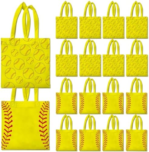 Bolsa de Regalo de Softbol Ertyjikg 20 Pzs, Reutilizable y de No Tejido para Fiestas de Cumpleaños con Tema Deportivo - imagen 1