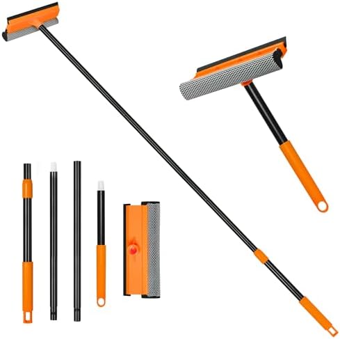 JEHONN Limpiaparabrisas para Ventanas, Kit 2 en 1 para Lavado de Parabrisas de Auto con Extensión de 54.5 pulgadas, Herramienta Limpiadora de - imagen 1