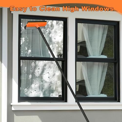JEHONN Limpiaparabrisas para Ventanas, Kit 2 en 1 para Lavado de Parabrisas de Auto con Extensión de 54.5 pulgadas, Herramienta Limpiadora de - imagen 3