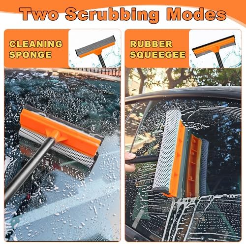 JEHONN Limpiaparabrisas para Ventanas, Kit 2 en 1 para Lavado de Parabrisas de Auto con Extensión de 54.5 pulgadas, Herramienta Limpiadora de - imagen 4