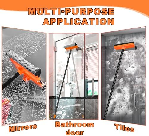 JEHONN Limpiaparabrisas para Ventanas, Kit 2 en 1 para Lavado de Parabrisas de Auto con Extensión de 54.5 pulgadas, Herramienta Limpiadora de - imagen 5