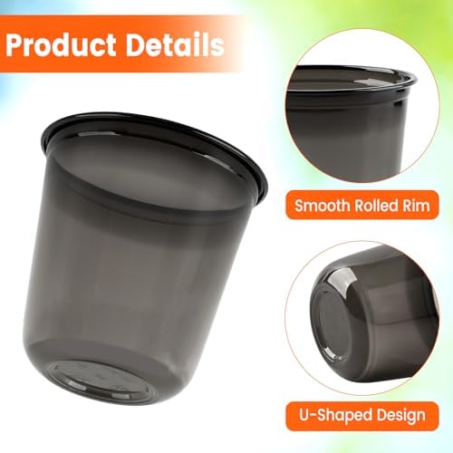Vasos de Plástico Negro Jycnolm, 50 Pzs, 12 Oz, Copas de Vino Desechables Sin Tallo para Fiestas, Reuniones y Cumpleaños - imagen 3