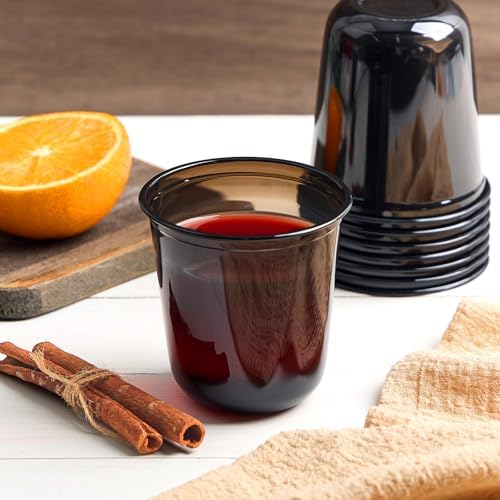Vasos de Plástico Negro Jycnolm, 50 Pzs, 12 Oz, Copas de Vino Desechables Sin Tallo para Fiestas, Reuniones y Cumpleaños - imagen 5