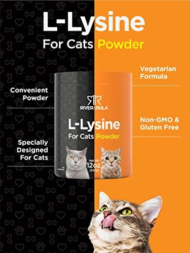 Horbäach L-Lisina en Polvo para Gatos | 500mg | 12oz | Suplemento Vegetariano, Sin OGM y Libre de Gluten | por River & RULA - imagen 3