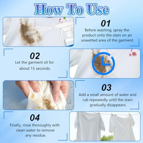 Spray Emulsificador de Manchas para Ropa 2PCS, Limpiador Seco Potente para Tela, Sin Daño en las Prendas - imagen 5