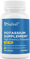 Suplemento de Potasio Safrel, 1020 mg, 240 Porciones, Cápsulas Vegetarianas, No Transgénico, Sin Gluten, Hecho en EE. UU. - imagen 1