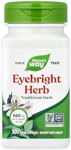 Eyebright Herb de Nature's Way, 560 mg por porción de dos cápsulas, 100 cápsulas veganas - imagen 1
