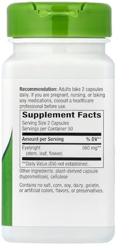 Eyebright Herb de Nature's Way, 560 mg por porción de dos cápsulas, 100 cápsulas veganas - imagen 2