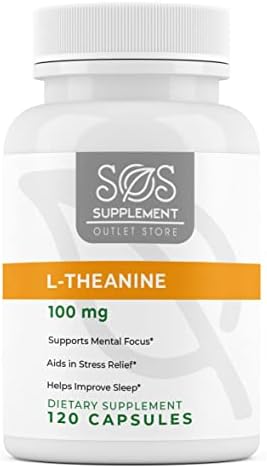 SOS L-Theanine, Suplemento para el Enfoque y Soporte Cerebral, 100mg, 120 Cápsulas - imagen 1