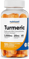 Gomitas de Cúrcuma Nutricost 2,000mg por Porción (120 Gomitas) - 60 Porciones - imagen 1